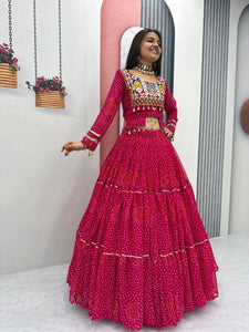 Stunning Georgette Lehenga Choli with Heavy 9-Meter Flair