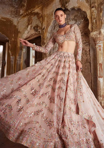 Stunning Georgette Lehenga for Women - Mirror Work Wedding Wear