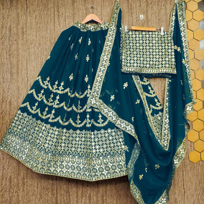 Stunning Georgette Lehenga with Dupatta - Heavy Embroidery Festive Wear for Women
