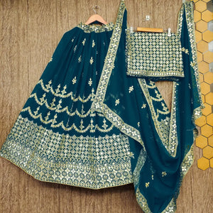 Stunning Georgette Lehenga with Dupatta - Heavy Embroidery Festive Wear for Women