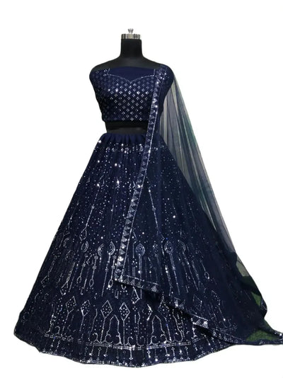 Stunning Georgette Lehenga with Heavy Sequins - Festive Wear for Women
