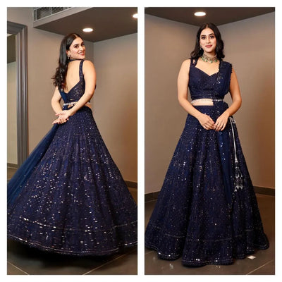 Stunning Georgette Lehenga with Heavy Sequins - Festive Wear for Women