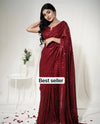 Stunning Georgette Sequin Saree - Dazzling Party Wear for Women