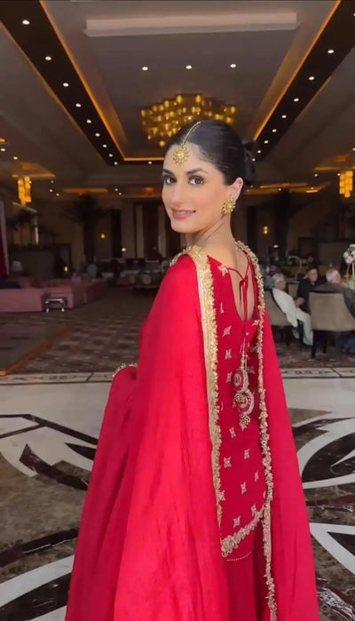 Stunning Georgette Sharara Salwar Suit - Elegant Sequins Festive Wear for Women