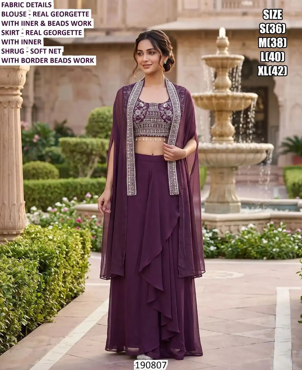 Indo Western Skirt Set