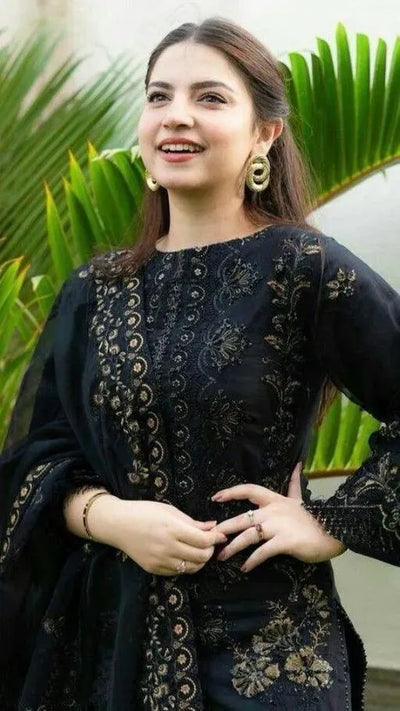 Stunning Heavy Embroidery Georgette Kurti Set - Party Wear for Women