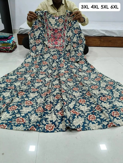 Stunning Heavy Rayon Anarkali Gown - Plus Size Festive Wear for Women