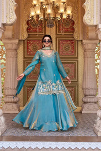 Stunning Heavy Work Lehenga Kurti Set - 5-Meter Flair Festive Wear for Women
