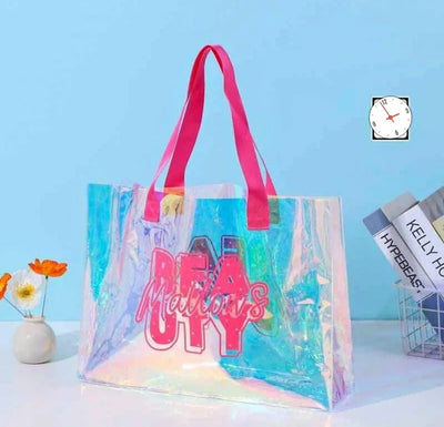 Stunning Holographic Tote Bag - Classy & Multi-Dimensional Shine for Women | Spring & Party Wear