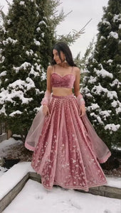 Stunning Japan Satin Lehenga Choli - Embroidered for Brides & Guests
