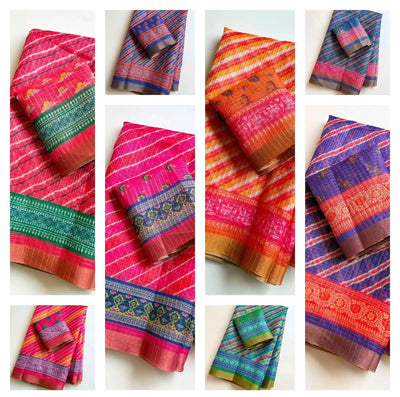 Stunning Kota Chex Weaving Zari Saree - Elegant Festive Wear for Women