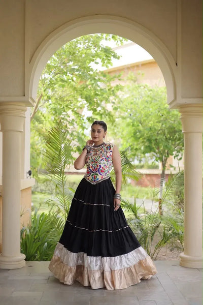 Stunning Kutchi Work Lehenga - Full Stitched Festive Garba Set