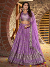 Stunning Lavender Lehenga Choli - Designer Silk Wedding Collection for Women