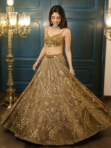 Stunning Lehenga for Women - Heavy Sequins Bridal Wear