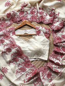 Stunning Mulmul Doria Saree - Handcrafted for Festive Elegance