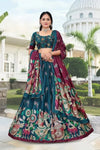 Stunning Multi Embroidery Lehenga - Can-Can Flair Festive