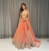 Stunning Orange Lehenga Choli - Zari & Sequin Work for Weddings