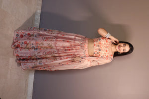 Stunning Organza Floral Lehenga with 4.5m Flair for Festive Wear