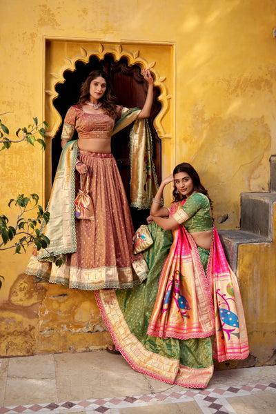 Stunning Organza Lehenga - Elegant Stitched Festive Wear