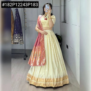Stunning Paithani Silk Stitched Lehenga - Zari Weaving for Festive & Holi