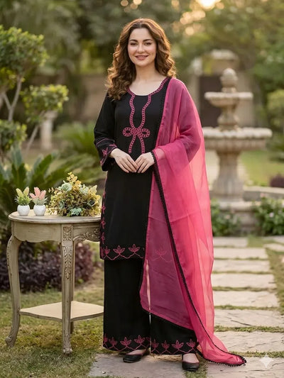 Stunning Pakistani Suit Set - Embroidered Summer Wear for Women