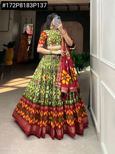 Stunning Patola Print Lehenga Choli - Traditional Holi Festival Outfit