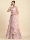 Stunning Pink Sequin Lehenga Choli - Festive Wedding Wear for Women