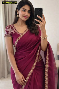 Stunning Rangoli Silk Saree - Multi Embroidery for Festival Wear