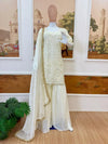 Stunning Rangoli Silk Short Suit - Heavy Embroidered 3-Piece Set for Festivals & Parties