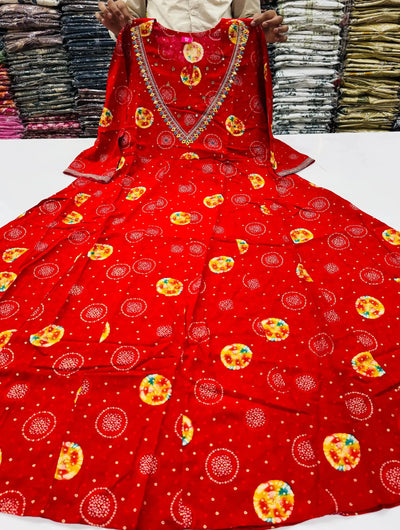 Stunning Rayon Anarkali Kurti - Plus Size Festive Wear for Women