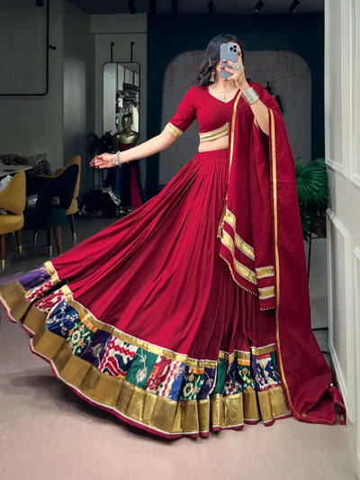 Stunning Rayon Lehenga Choli with 6-Meter Flare for Navratri