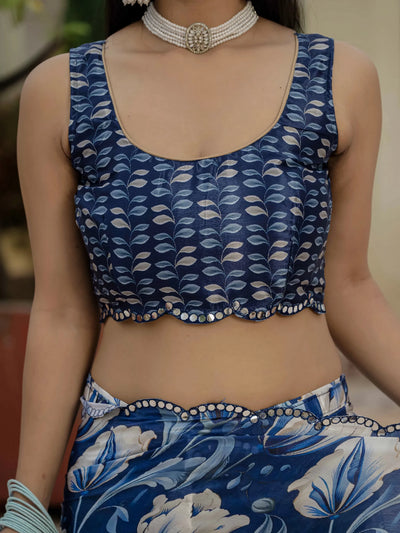 Stunning Ready to Wear Saree - Designer Chinnon Floral Print for Women