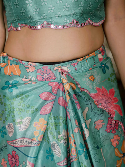 Stunning Ready to Wear Saree - Designer Heavy Chinon for Festive Wear