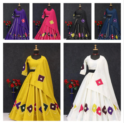 Stunning Roman Silk Lehenga Choli - Fully Stitched Festive Wear Set for Navratri
