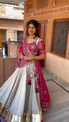 Stunning Roman Silk Lehenga Choli with Heavy Embroidery - Festive Wedding Wear for Women