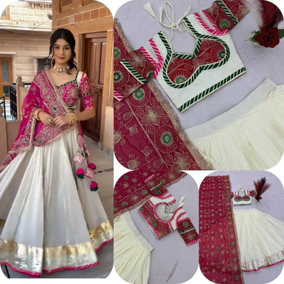 Stunning Roman Silk Lehenga Choli with Heavy Embroidery - Festive Wedding Wear for Women