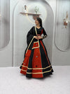 Stunning Roman Silk Lehenga - Heavy Mirror Work Festive Wear for Women