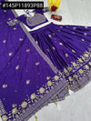 Stunning Royal Purple Chinon Lehenga - Heavy Embroidery for Wedding & Festive Wear