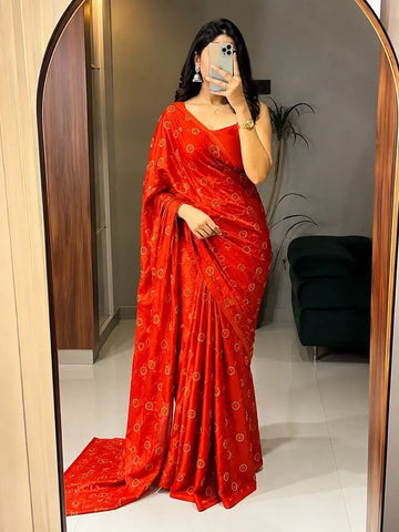 Stunning Satin Silk Saree - Designer Heavy Worked Festive Collection for Women