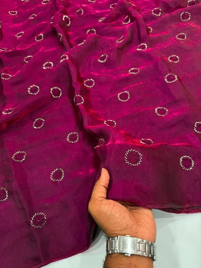 Stunning Satin Silk Saree - Designer Heavy Worked Festive Collection for Women