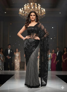 Stunning Sequin Saree - Full Heavy Sequins Work for Festive & Party Wear