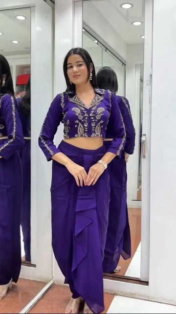 Stunning Sequins Dhoti Co-ord Set - Festive Ready for Women