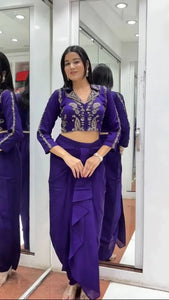 Stunning Sequins Dhoti Co-ord Set - Festive Ready for Women