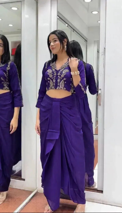 Stunning Sequins Dhoti Co-ord Set - Festive Ready for Women