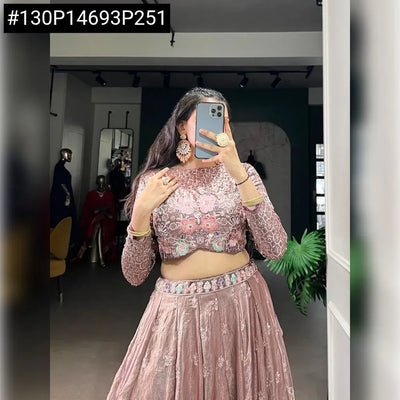 Stunning Sequins & Thread Embroidered Co-ord Set Lehenga - Festive Wear for Women