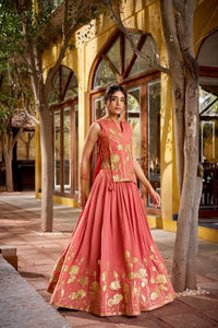 Stunning Shimmer Lehenga - Thread & Foil Work for Festive & Party Wear
