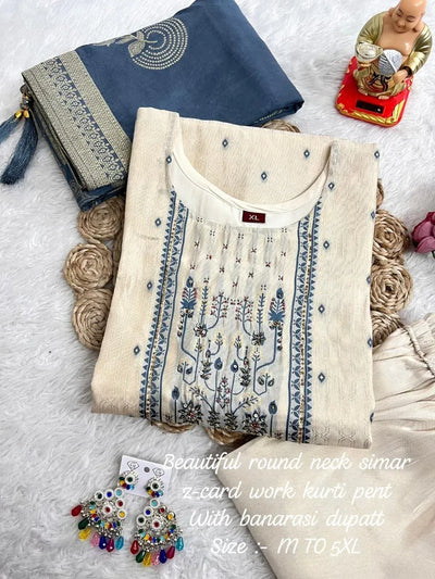 Stunning Simmer Jaquard Silk Kurta Set - Premium Handwork for Wedding