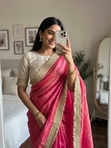 Stunning Space Silk Saree - Designer Party Wear for Women