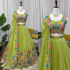 Premium Floral Tabby Organza Lehenga Choli with Exquisite Thread & Sequin Embroidery