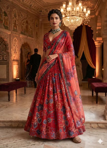 Stunning Taby Silk Lehenga - Heavy Embroidery & Real Mirror Work for Women | Wedding & Festive Ready